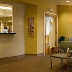 Front desk and reception area